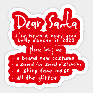 Belly Dancer's Christmas List 2020 Sticker